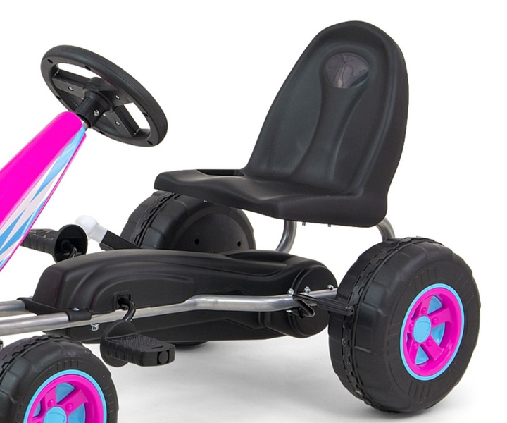Gokart na pedały Milly Mally Viper Pink (5901761125849) - obraz 4