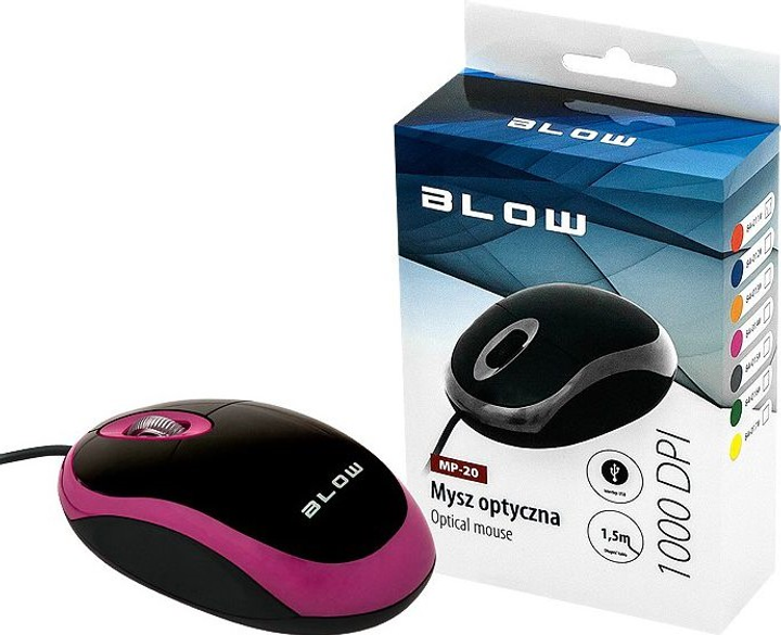 Миша Blow MP-20 USB Pink (84-014#) - зображення 2