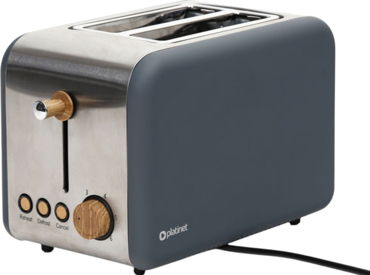 Toster elektryczny Platinet Velvet wooden Szary (PETVWGR) - obraz 1
