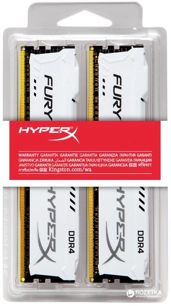 Оперативная память HyperX DDR4-3200 16384MB PC4-25600 (Kit of 2x8192) Fury White (HX432C18FW2K2/16) - изображение 2