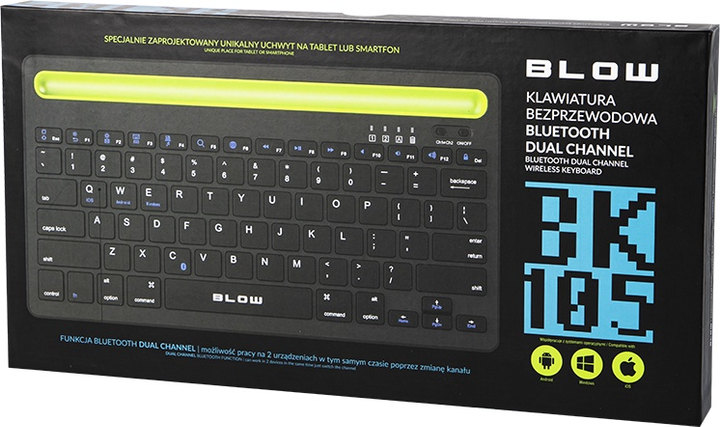 Клавіатура бездротова Blow BK105 Bluetooth Black (78-143#) - зображення 3