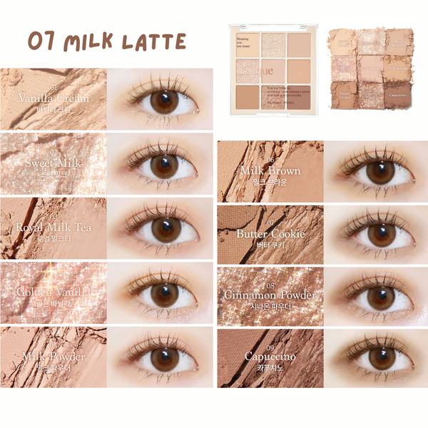 Палетка теней DASIQUE Shadow Palette в оттенке 07 Milk Latte 8 г - изображение 4
