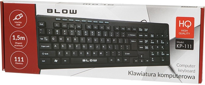Клавіатура дротова Blow KP-111 USB Black (84-209#) - зображення 3