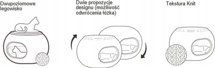 Legowisko dla zwierzat Curver Cozy KNIT pet bed Bezowy (7290106931695) (955555909697532) - Outlet - obraz 3