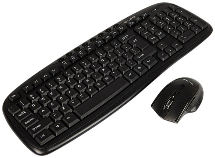 Zestaw bezprzewodowy Blow KM-1 Black (5900804071020) - obraz 2