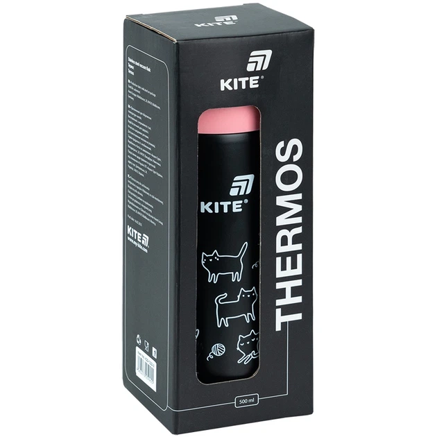 Термос Kite 500 мл чорний (K25-1222-1) - зображення 5