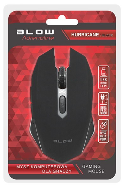 Mysz Blow Adrenaline Hurricane 2 USB Black (84-052#) - obraz 3