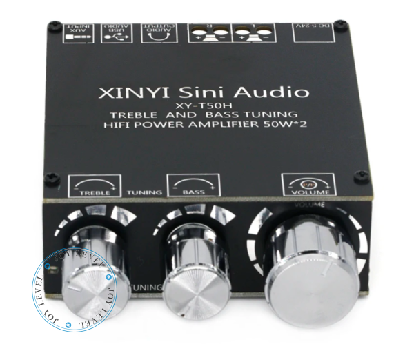 Усилитель звука двухканальный Sinilink - XINYI Sini Audio XY-T50H 50x2 Ватт HI-FI D-класс на базе TPA3116D2 - поддержка Bluetooth AUX USB Цвет Чёрный - изображение 3