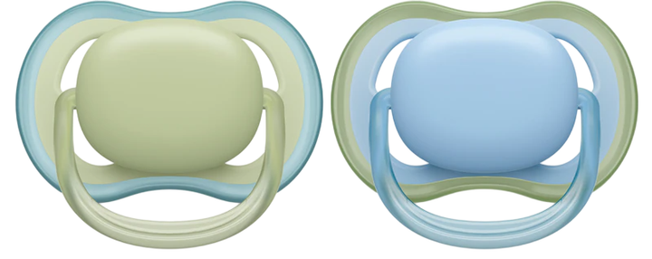 Smoczek Philips Avent Ultra Air 0-6 m SCF085/21 Niebieski/Zielony 2 szt (8720689016117) - obraz 1