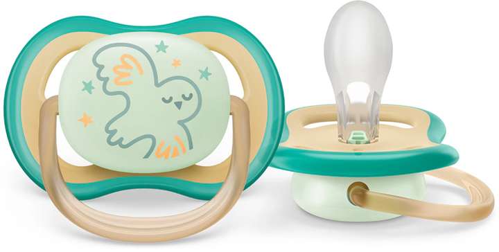 Smoczek Philips Avent Ultra Air 0-6 m SCF377/01 nocny deco neutral (8720689019255) - obraz 2