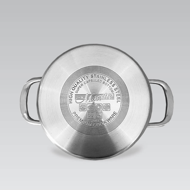 Каструля нержавіюча Maestro 180 мм x 1.75 л з кришкою (MR-3505-18) - Фото 3 Каструля нержавіюча Maestro 180 мм x 1.75 л з кришкою (MR-3505-18) - зображення 3
