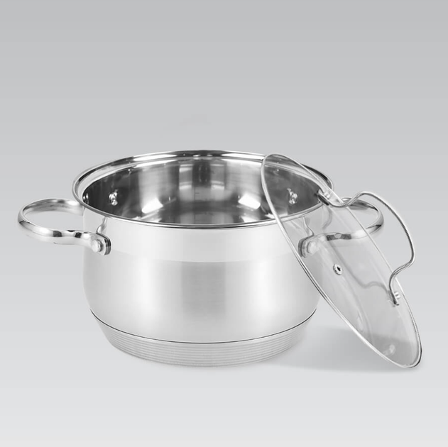 Каструля нержавіюча Maestro 160 мм x 2.1 л MR-3512-16 (MR-3512-16) - Фото 3 Каструля нержавіюча Maestro 160 мм x 2.1 л MR-3512-16 (MR-3512-16) - зображення 3