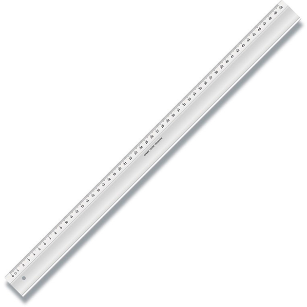 Linijka szkolna Linex 1050M 50 cm Grey (5701221101358) - obraz 2