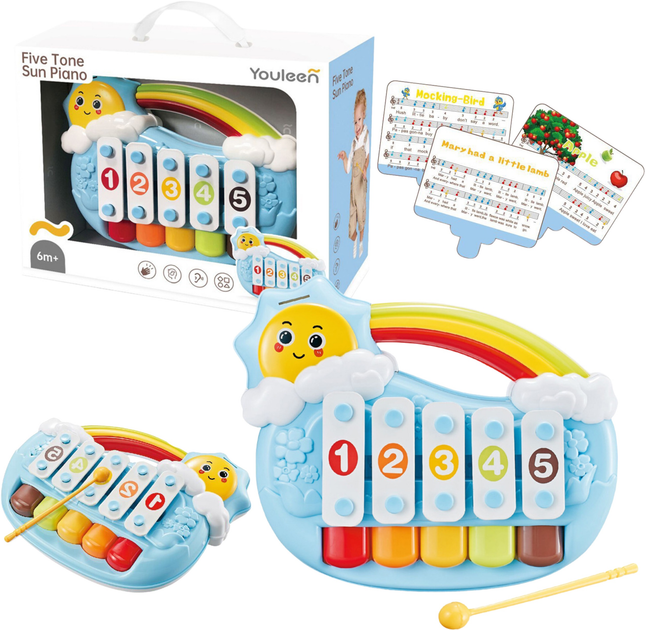 Піаніно навчальне Lean Toys Сонечко Блакитне 22668 (5905991050179) - зображення 2