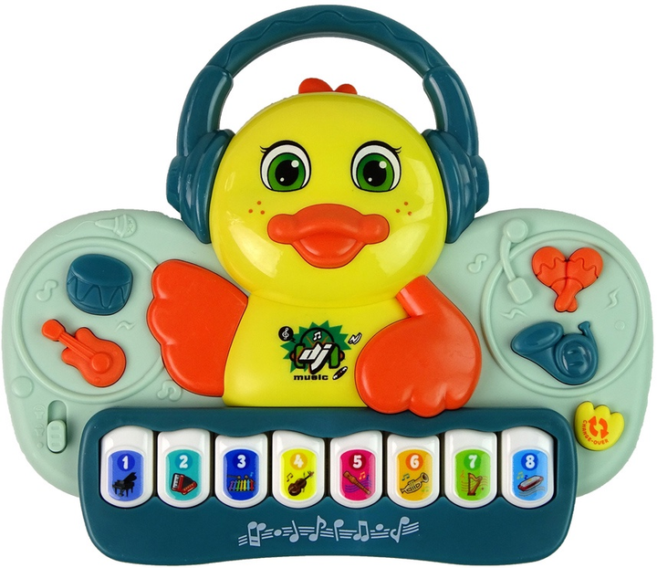 Піаніно інтерактивне Lean Toys Качечка DJ зі звуками та мелодіями 11715 (5905214973704) - зображення 3