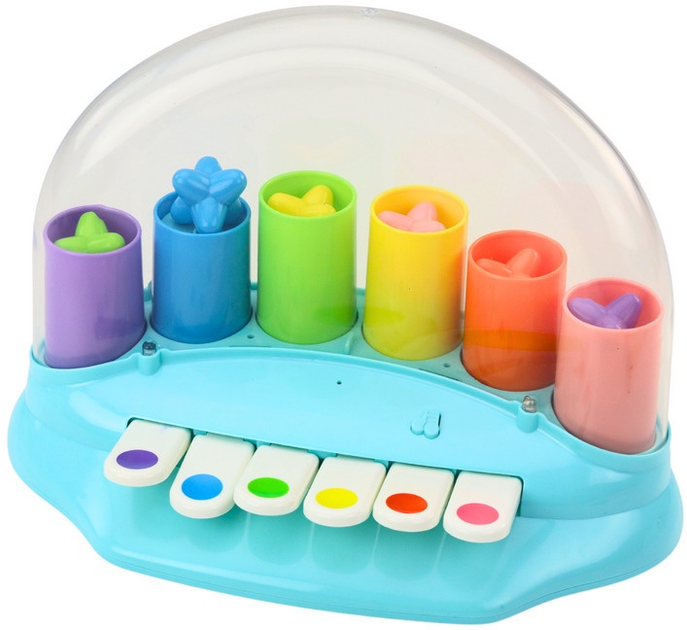 Піаніно інтерактивне Lean Toys з вистрибуючими зірочками Блакитне 17545 (5905991003946) - зображення 3