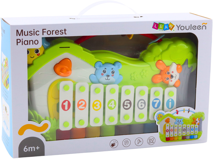 Піаніно музичне Lean Toys Лісове з ксилофоном і нотними картками 22642 (5905991049913) - зображення 1