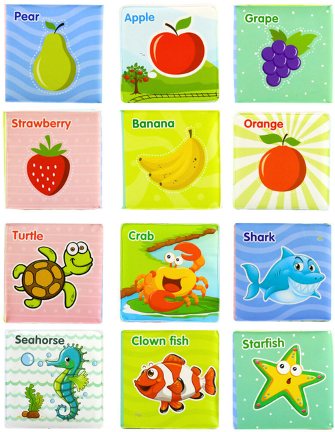 Klocki edukacyjne Lean Toys z literkami i zwierzątkami 8 elementów 22886 (5905991052357) - obraz 3