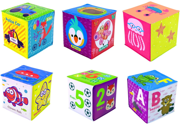 Klocki piankowe Lean Toys z układanką obrazkami 6 elementów 12084 (5904665997901) - obraz 3
