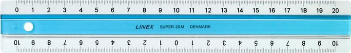 Лінійка шкільна Linex S20M 20 см Blue (5705467064071) - зображення 1