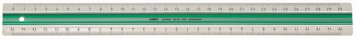 Linijka szkolna Linex S30M  30 cm Green (5701221101464) - obraz 1