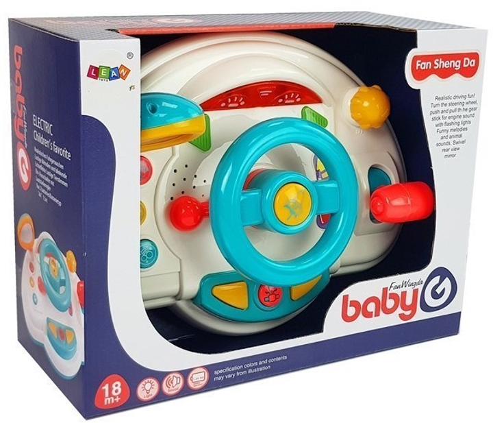 Kierownica interaktywna LEAN Toys z klaksonem 8491 (5903802458800) - obraz 1