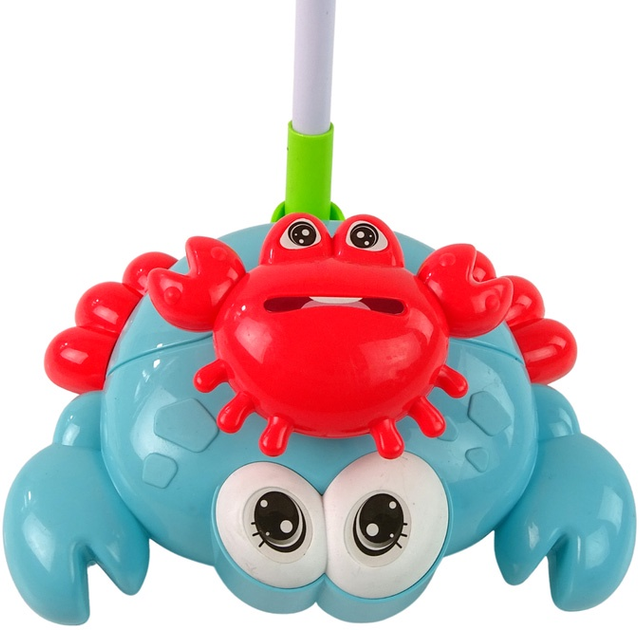 Pchacz na kiju LEAN Toys Krab świecący z muzyką Niebieski 13070 (5905323212718) - obraz 2
