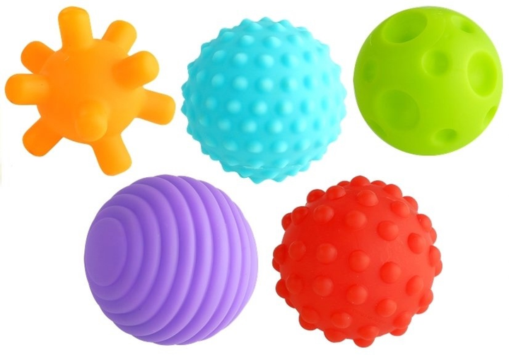 Набір сенсорних м'ячів LEAN Toys для малюків, 6 шт., 3724 (5905884453810) - зображення 3