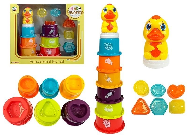 Sorter-piramidka edukacyjny dla dziecka LEAN Toys Zbuduj wieżę 5367 (5905323218703) - obraz 2