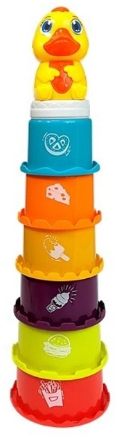 Sorter-piramidka edukacyjny dla dziecka LEAN Toys Zbuduj wieżę 5367 (5905323218703) - obraz 3