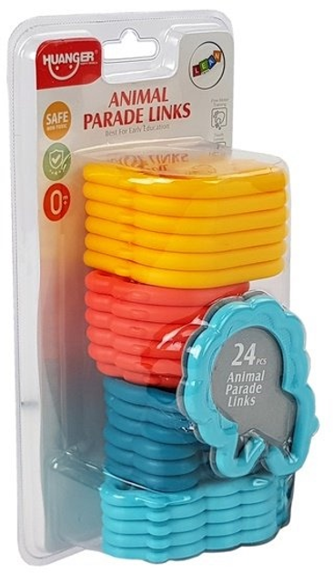 Kształty sensoryczne LEAN Toys Zwierzątka z łańcuszkiem 24 szt 7155 (5905323218482) - obraz 1