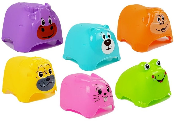 Piramidka-kubeczki dla niemowlaka LEAN Toys Zwierzątka 7169 (5905323211100) - obraz 6