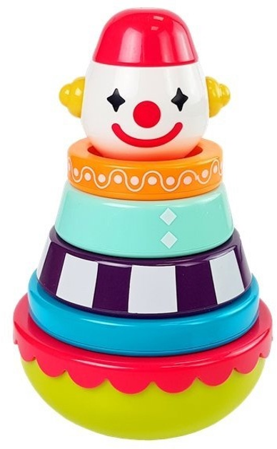 Розвиваюча пірамідка LEAN Toys Ванка Wstanka Клоун з візерунками і звуками 7973 (5905214973483) - зображення 3