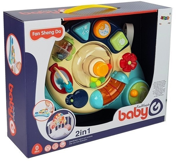 Interaktywny panel dla dzieci LEAN Toys z muzyką i dźwiękami zwierząt, niebieski 8498 (5903802458879) - obraz 1
