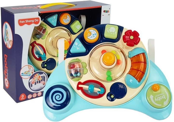 Interaktywny panel dla dzieci LEAN Toys z muzyką i dźwiękami zwierząt, niebieski 8498 (5903802458879) - obraz 2