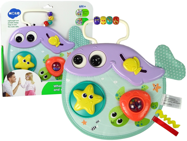 Wieloryb dla niemowląt LEAN Toys z grzechotką 9479 (5904204755047) - obraz 2