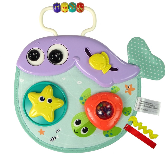 Wieloryb dla niemowląt LEAN Toys z grzechotką 9479 (5904204755047) - obraz 3