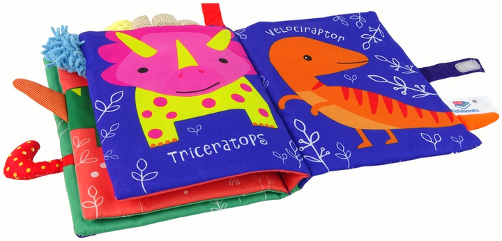 Miękka książka z zabawkami dla niemowląt LEAN Toys Dinozaury Kolorowa 15581 (5905679071144) - obraz 2