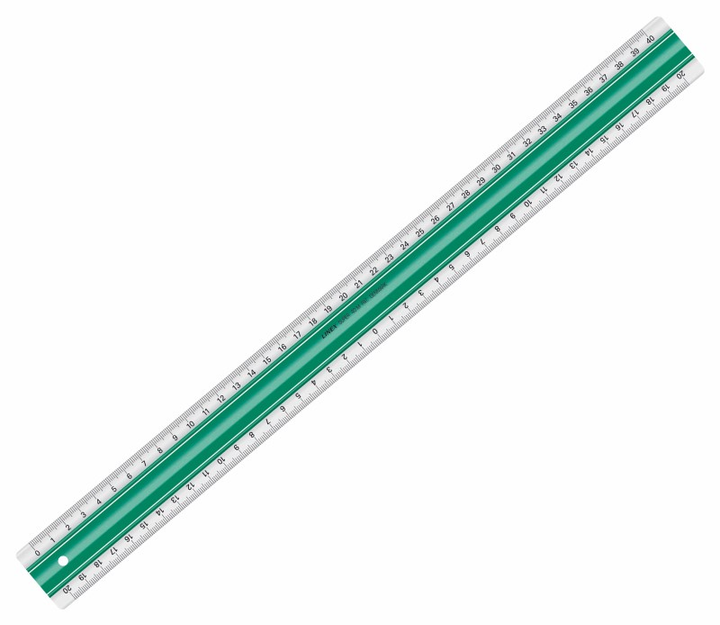 Linijka szkolna Linex S40M 40 cm Green (5701221087522) - obraz 1