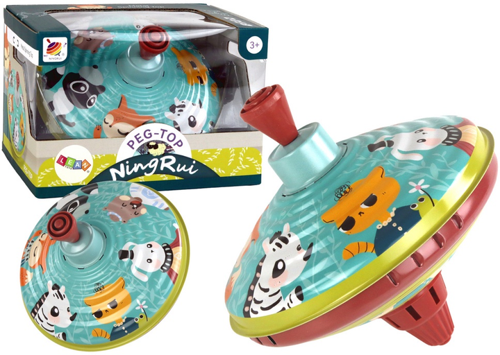 Металева дзиґа LEAN Toys Тваринки 17499 (5905991003489) - зображення 2