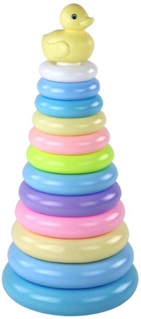 Piramidka z układankami LEAN Toys Kaczuszka 17539 (5905991003885) - obraz 1