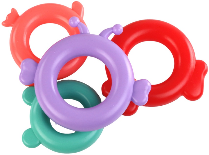 Piramidka z układankami LEAN Toys Jednorożec 8 kółek Kolorowa 17541 (5905991003908) - obraz 5