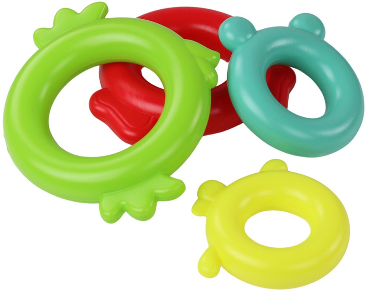 Piramidka z układankami LEAN Toys Żyrafa 13 kółek Kolorowa 17542 (5905991003915) - obraz 5