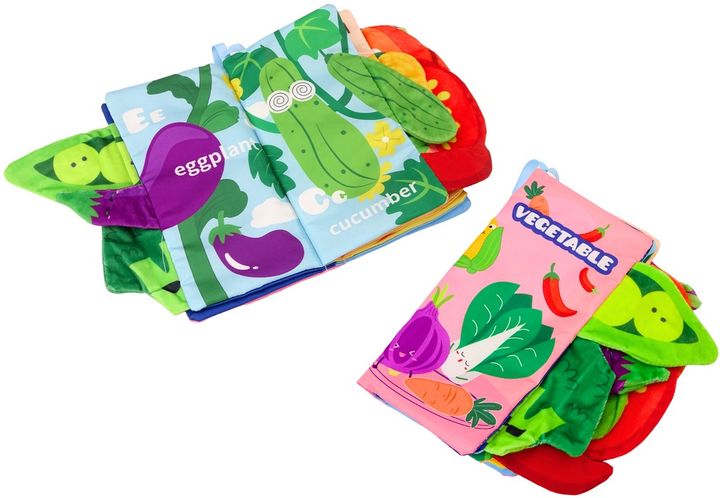 Książeczka miękka edukacyjna LEAN Toys Warzywa szeleszcząca i piszcząca Kolorowa 18063 (5905991014386) - obraz 2