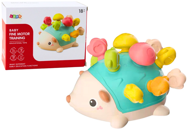 Zabawka sensoryczna dla niemowląt LEAN Toys Jeżyk z patyczkami Kolorowa 21213 (5905991037088) - obraz 2
