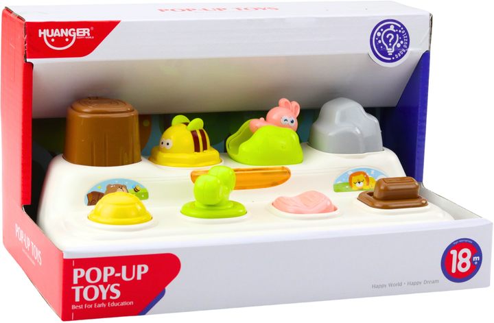 Інтерактивна розвиваюча спливаюча іграшка LEAN Toys Тварини з вогниками 22790 (5905991051398) - зображення 1