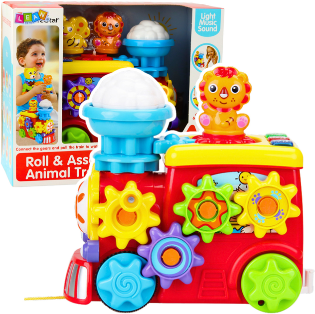 Інтерактивний музичний локомотив LEAN Toys з коліщатками різнокольоровий 22794 (5905991051435) - зображення 2