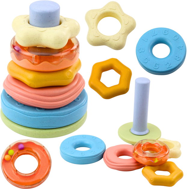 Piramidka sensoryczna LEAN Toys 17 cm 22862 (5905991052111) - obraz 2