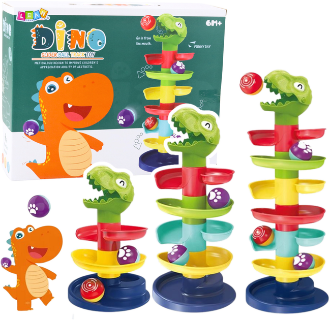 Wieża dla kulek LEAN Toys Dinozaur Zielona 22867 (5905991052166) - obraz 2
