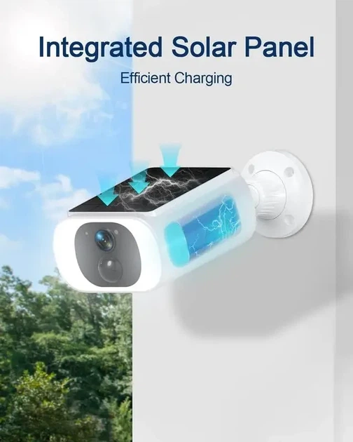 Уличная Wi-Fi IP камера ANRAN C3 2K 3MP с солнечной панелью, ночной подсветкой, датчиком движения - изображение 5